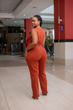 Burnt orange jumpsuit , Dress, Jumpsuit,- Sarai Afrique