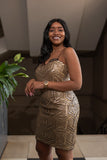Strapless gold dress , Dress,- Sarai Afrique