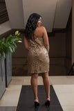 Strapless gold dress , Dress,- Sarai Afrique