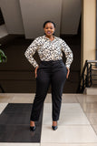 Black belted pants