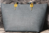 Gold handle tote bag , Bag, Tote bag,- Sarai Afrique