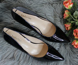 Black Pointed office kitty heel-sarai afrique