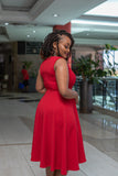 Red aline dress Crush