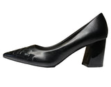 Black pointed chunky heel , Shoe, shoes,- Sarai Afrique