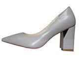 Grey pointed chunky heel , Shoe, shoes,- Sarai Afrique